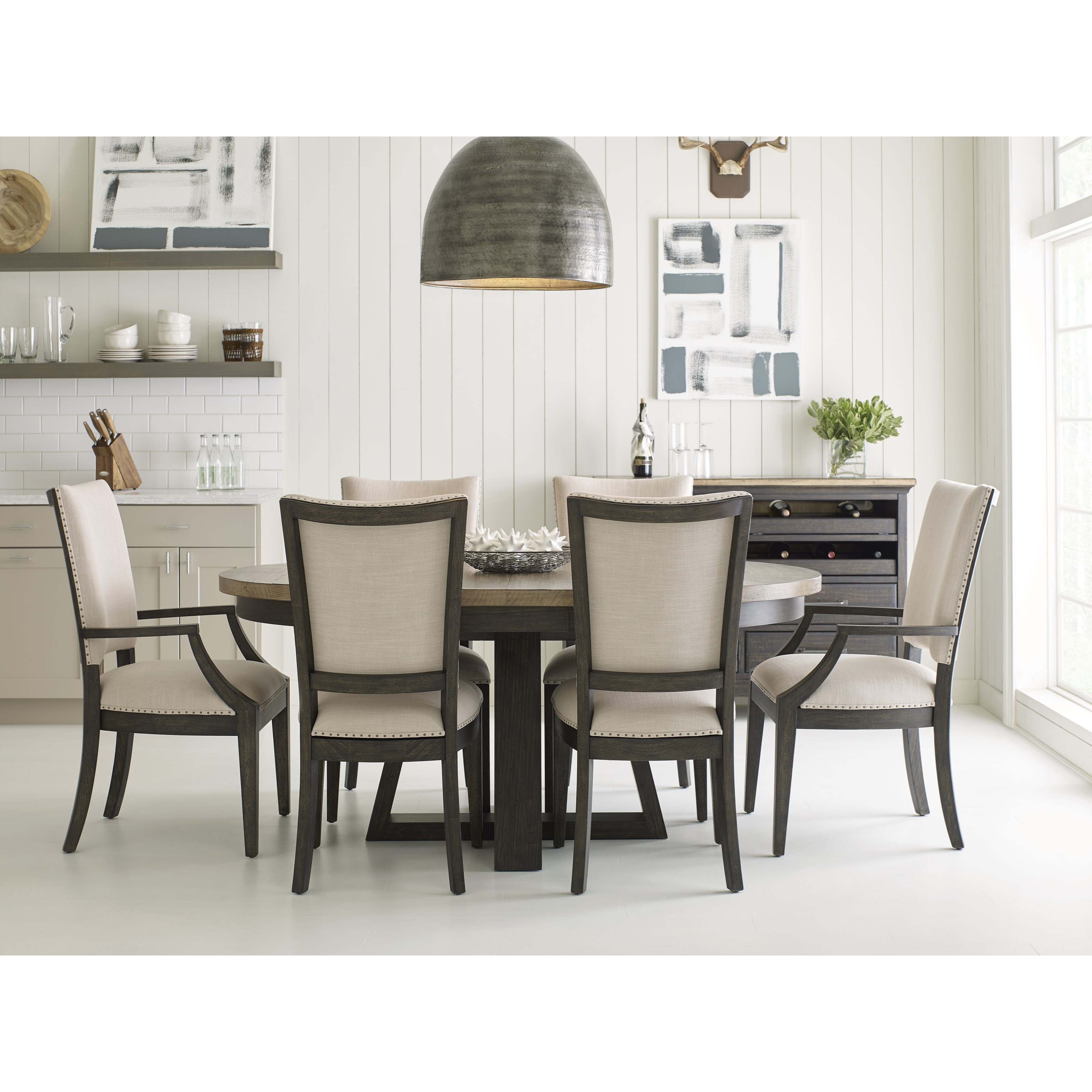 Kincaid Furniture Plank Road 706701125 Button Solid Wood Dining Table ...